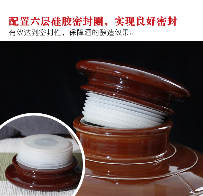 Jingdezhen ceramic wine wine jar cylinder 10 jins 20 jins 30 jins 50 jins antique bottle seal hip flask