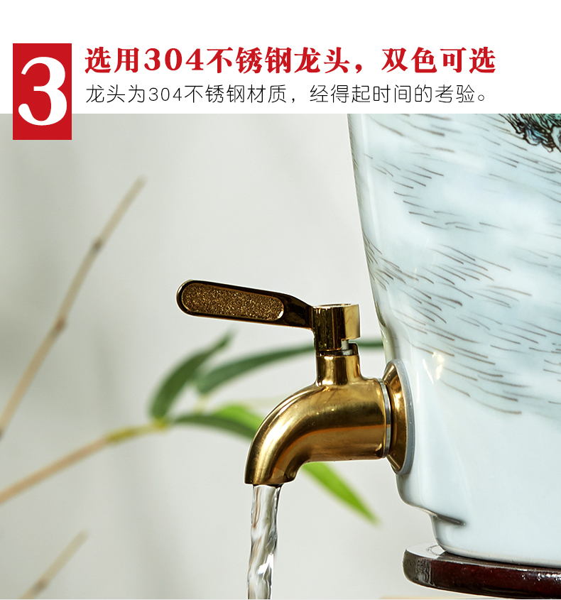 Jingdezhen ceramic home wine jar sealing 10 jins 20 jins 50 kg small it as cans bottles with tap hip flask