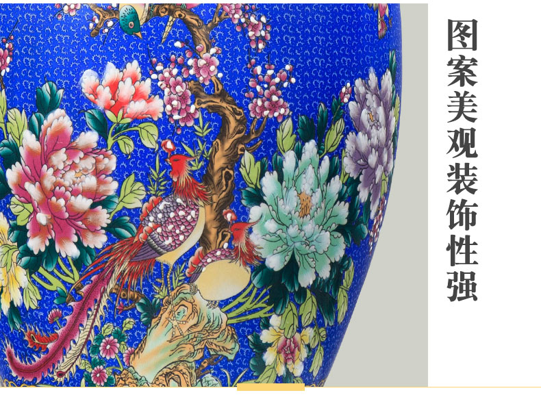 Jingdezhen ceramic barrel ricer box 20 jins 30 jins of 50 pounds to take rice storage box cover household moistureproof insect - resistant rice pot