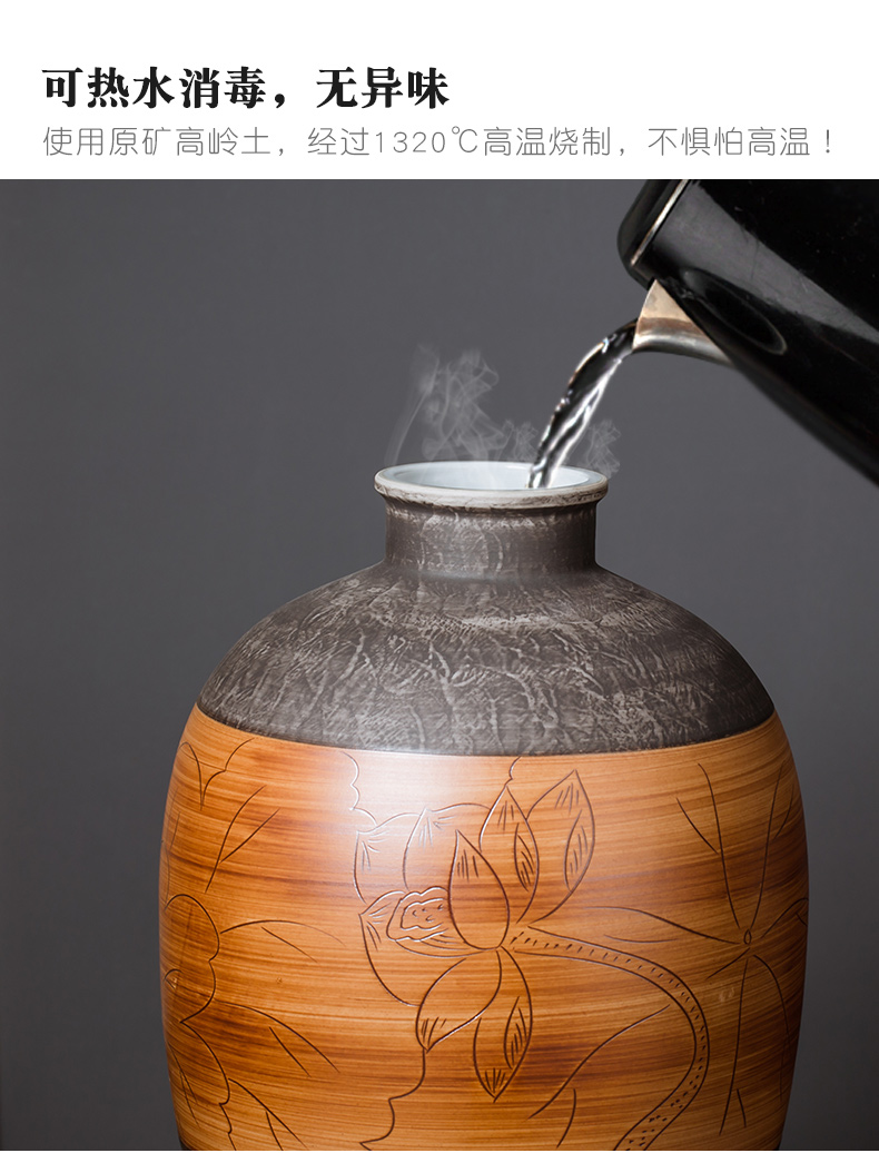 Jingdezhen ceramic jar jar jars 5/10/20 50 kg/home outfit mercifully wine special seal hoard it