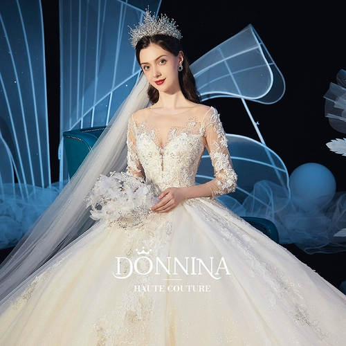 Звездное небо, свадебное платье для невесты, коллекция 2023, длина макси, длинный рукав, подходит для подростков, в стиле фэнтези, европейский стиль