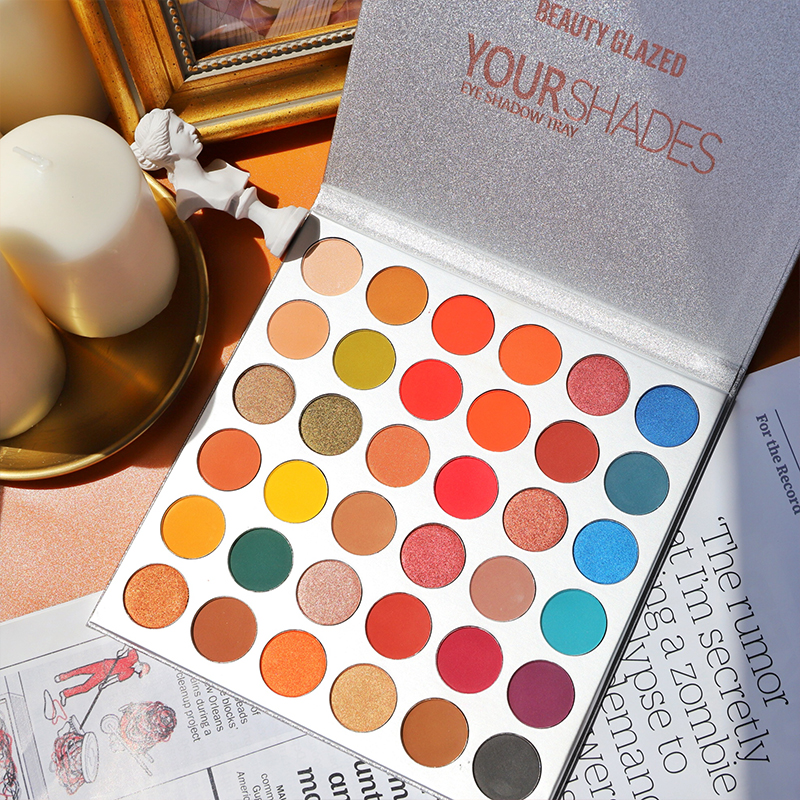 beauty glazed color 36 color eye shadow plate ins super fire cos pearlescent matte student makeup plate