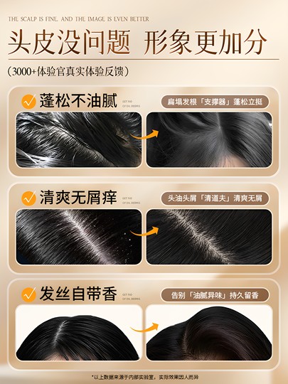 Shampoo Oil Control Fluffy Herren-Shampoo-Creme. Echtes offizielles Marken-Damen-Anti-Schuppen-Shampoo-Duschgel-Set