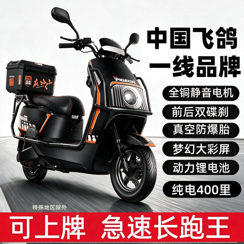 Flying Pigeon Electric Motorcycle, Long-Range Electric Scooter, Small Commuter Electric Bike, High-Power 72V, Can Be Registered Flying Pigeon Electric Motorcycle, Long-Range Electric Scooter, Small Commuter Electric Bike, High-Power 72V, Can Be Registered