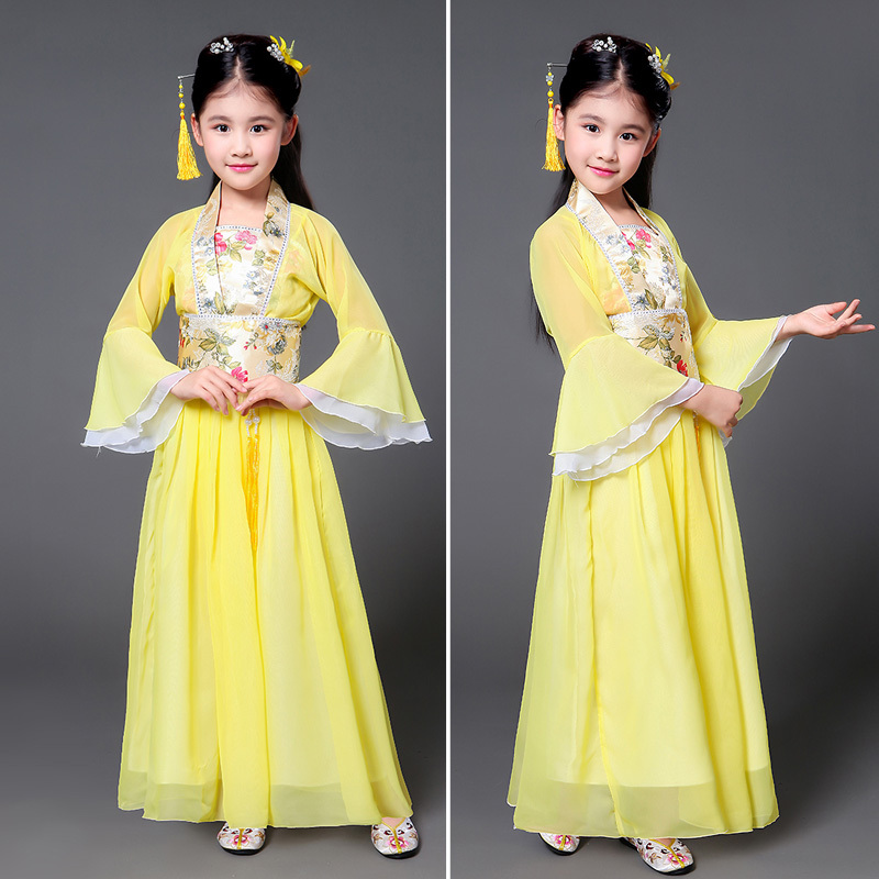 Children&apos;s costume costumes, girls, ancient costumes, fairy dresses, pupil, Chinese clothing, girls&apos; Hanfu.