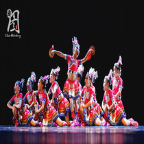 The ninth session of the Xiao-style rise taking partner childrens costumes children Miao Yi minority biao yan zhuang