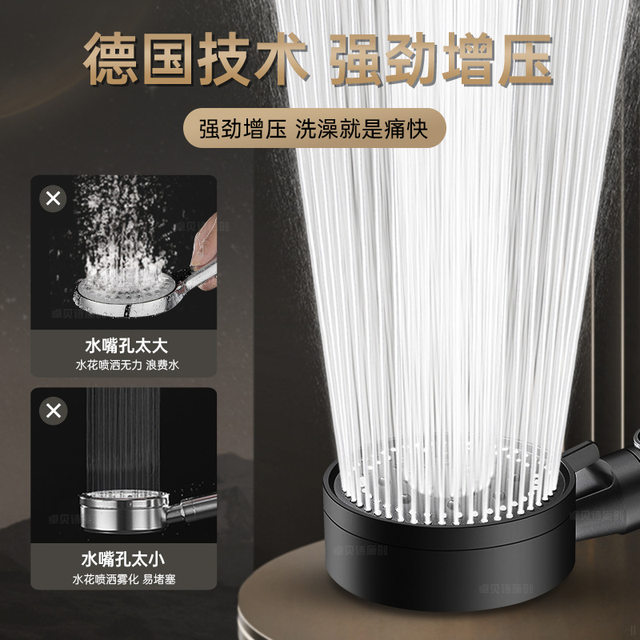 German Precision-Engineered High-Pressure Showerhead Set with Powerful Bathroom Water Heater and Showerhead Combo