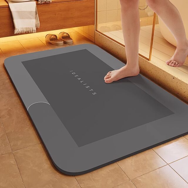 German Seiko Diatom Mud Absorbent Mat Bathroom Floor Mat Door Thickeneded Non-Slip Quick-Drying Foot Mat Door Mat Toilet Carpet