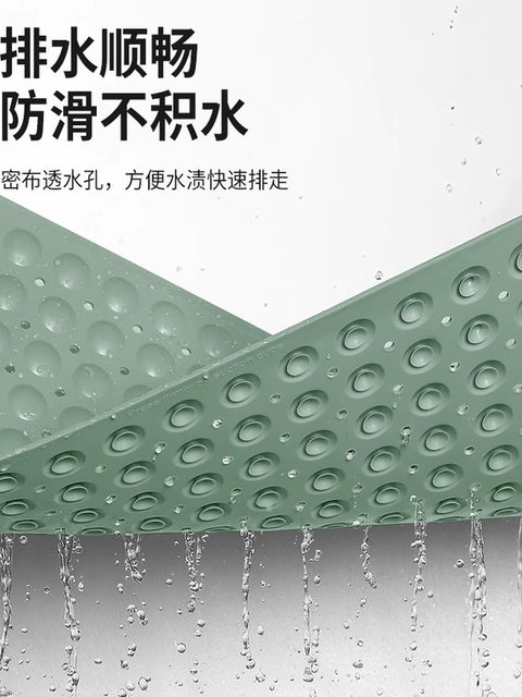 German Precision Bathroom Non-Slip Mat for Pregnant Women, Safety Shower Room Anti-Fall Suction Cup Mat, Water-Draining Massage Foot Mat