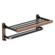 German Precision Walnut Towel Rack Bathroom Shelf No-Drill Solid Wood Bath Towel Holder