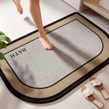 German Precision Bathroom Floor Mat, Household Bathroom Door Mat, Absorbent Carpet, Non-Slip Foot Mat, Quick-Drying Toilet Mat