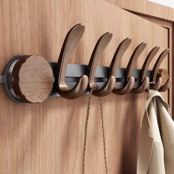 German Precision Suction Cup Door Hook Hanger for Clothes, Vintage No-Drill Wall-Mounted Entryway Wardrobe Side Clothes Rack
