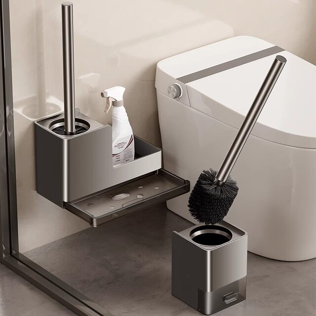 German Seiko Toilet Brush Gap Brush Bathroom Brush No Dead Angle Wall-mounted No-Punch Toilet Cleaning Set