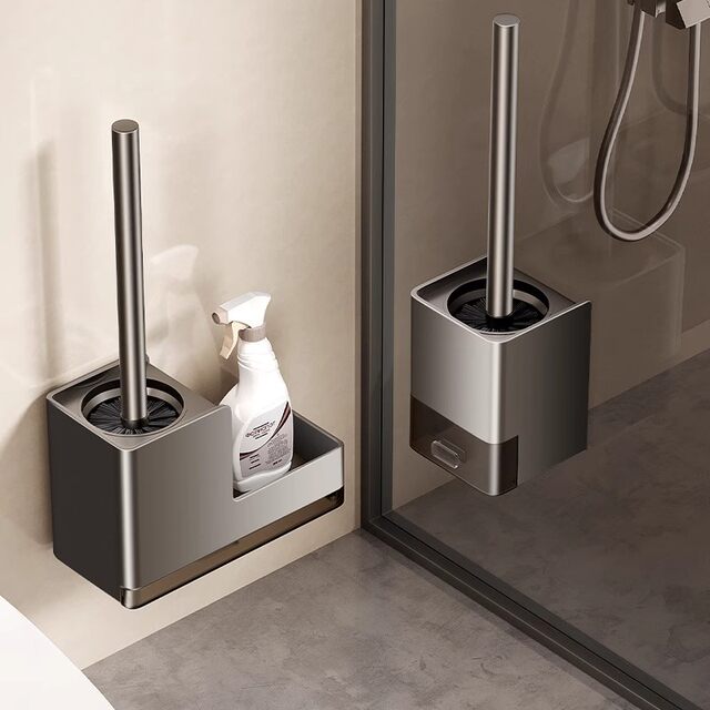 German Seiko Toilet Brush Gap Brush Bathroom Brush No Dead Angle Wall-mounted No-Punch Toilet Cleaning Set
