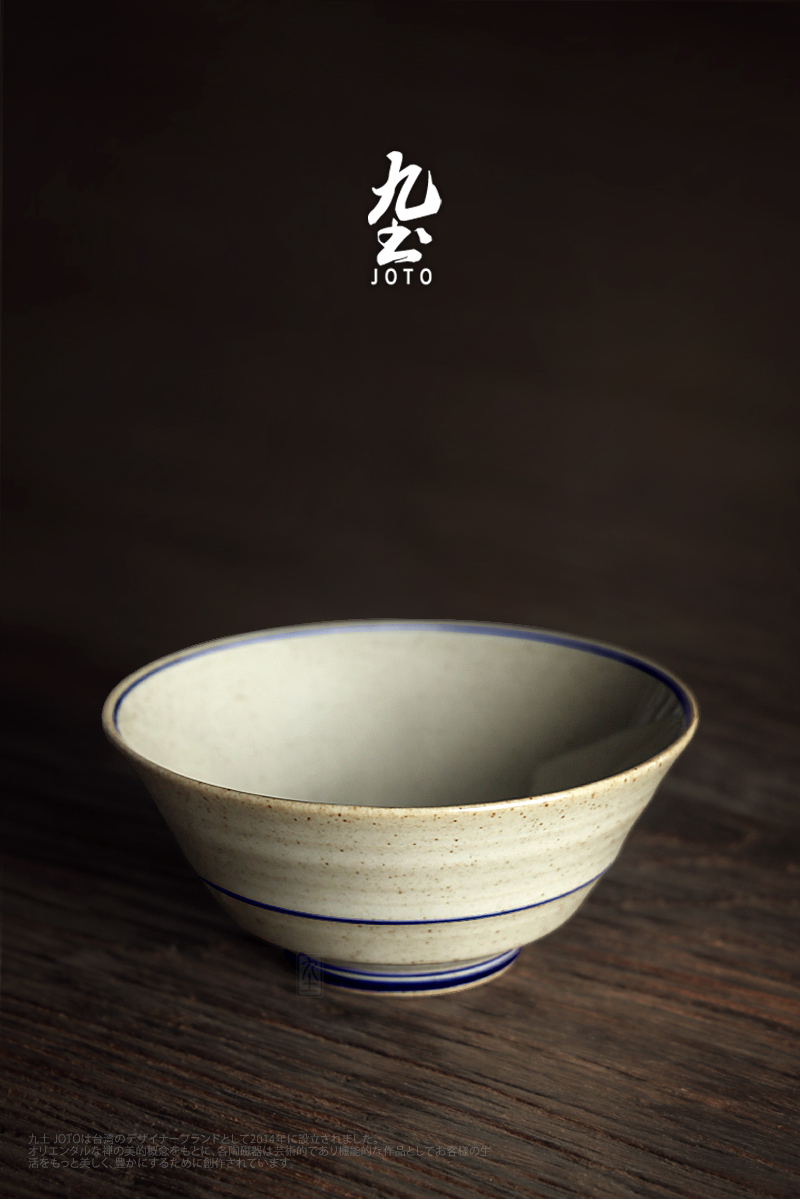 Nine, soil Japanese people eat coarse pottery food bowl chopsticks household tableware suit ceramic bowl dish gift boxes portable restoring ancient ways