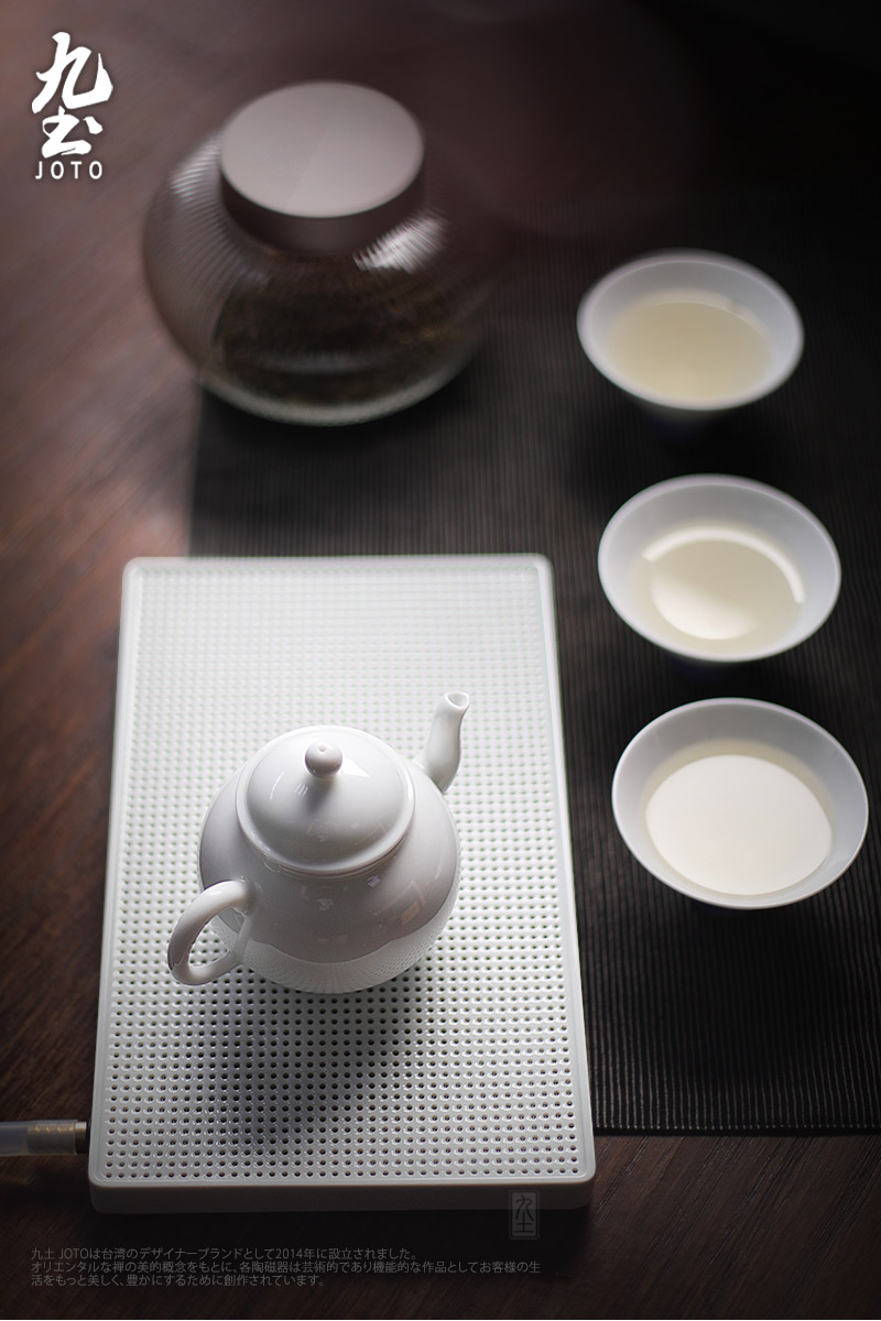 About Nine soil tea tray ceramic tea set dry small household socket Japanese contracted pot dry wet amphibious drainage tea table