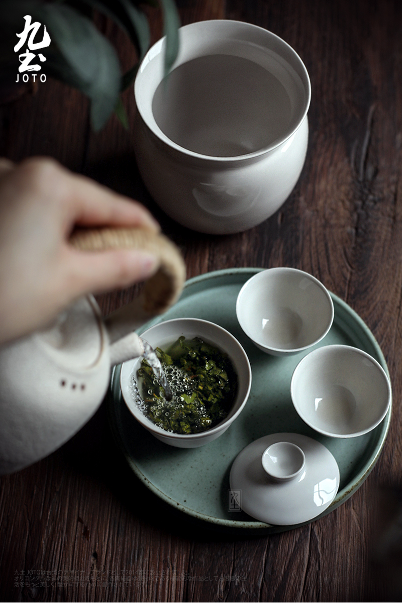 About Nine soil Japanese plant ash glaze tureen jingdezhen ceramic kung fu tea set hand - made tea zen bowl of home u.s