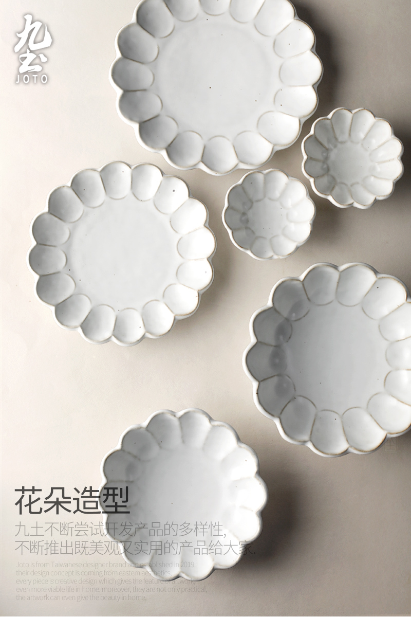 About Nine soil Japanese checking ceramic retro noodles in soup bowl dish of fish dishes a single process creative petals set of tableware