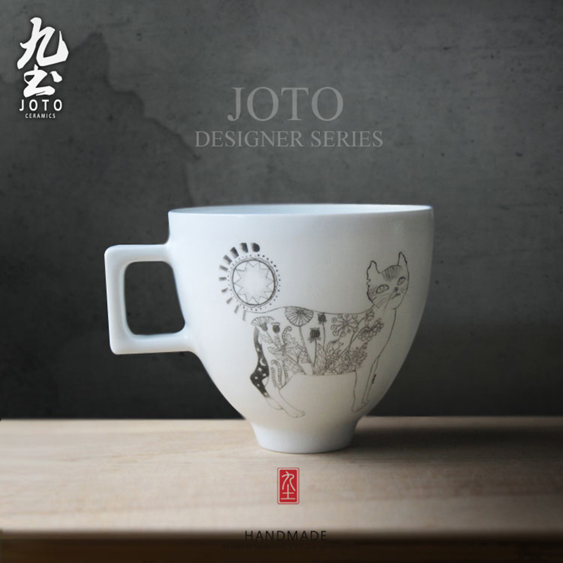 About Nine soil ins wind ceramic breakfast cup integration of design of French painter Xu Yawen coffee cup does coffee cup