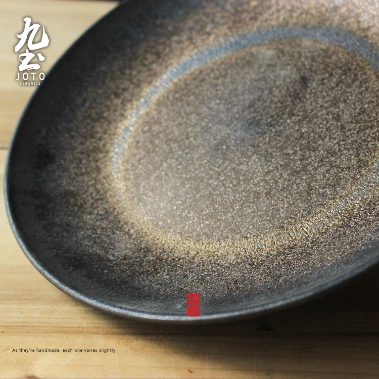 About Nine Japanese checking coarse soil after restoring ancient ways become tea tray cup mat tray was antique gold grinding disc tableware