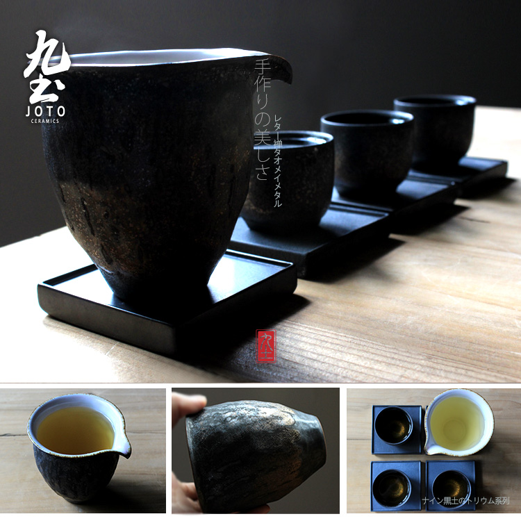 About Nine soil retro ceramic sea fair gold up CPU kung fu tea and a cup of tea large Japanese zen cup