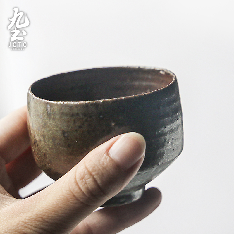 About Nine soil manual coarse pottery teacup household zen sample tea cup Japanese kung fu tea master cup contracted tea light cup