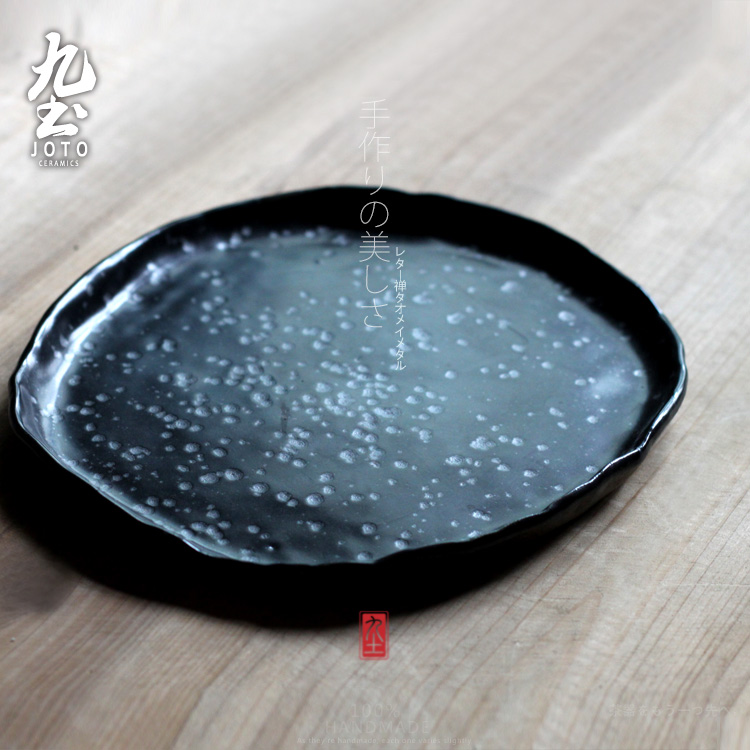 About Nine soil manual small coarse pottery kung fu tea tea tray was creative Japanese dry terms plate plate, single - layer saucer compote tableware