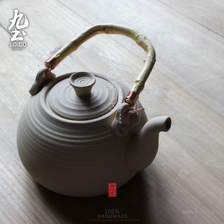 About Nine soil tea health tea alcohol furnace black tea kettle bamboo girder retro as ceramic mercifully boiling pot clay pot