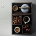 Bộ tách trà bằng gỗ rắn Kung Fu Trà bong bóng khô khay trái cây Khay Nhật Bản đặt cuối hộ gia đình món ăn nhẹ Trái cây khay giải khát - Trà sứ Trà sứ