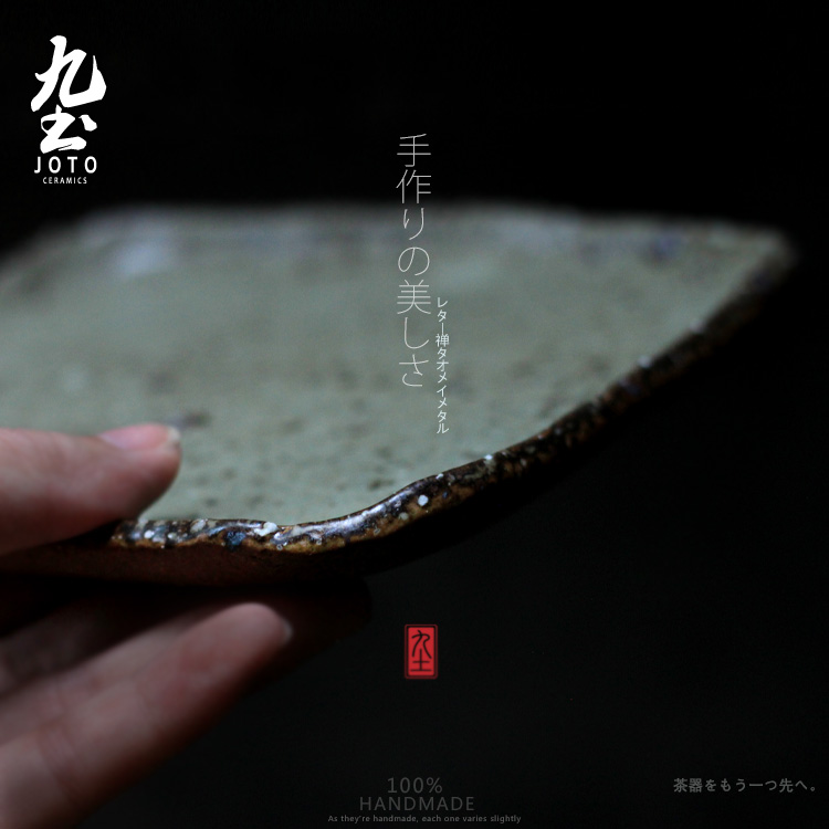 About Nine soil manual small coarse pottery kung fu tea tea tray was creative Japanese dry terms plate plate, single - layer saucer compote tableware