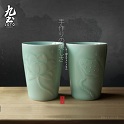 About Nine soil Japanese manual jingdezhen ceramic cup cup of creative move couples office glass tea cup