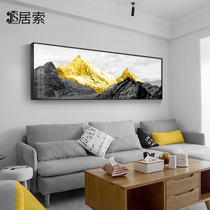 Atmospheric Jinshan sofa background wall living room decoration painting fortune back has backing mountain landscape painting modern office hanging painting