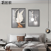 Silver Beauty bedroom Bedroom Decoration Painting Composition Cozy Light Art Sensation Modern Light Lavish Master Bedroom Bedside Hanging Paintings