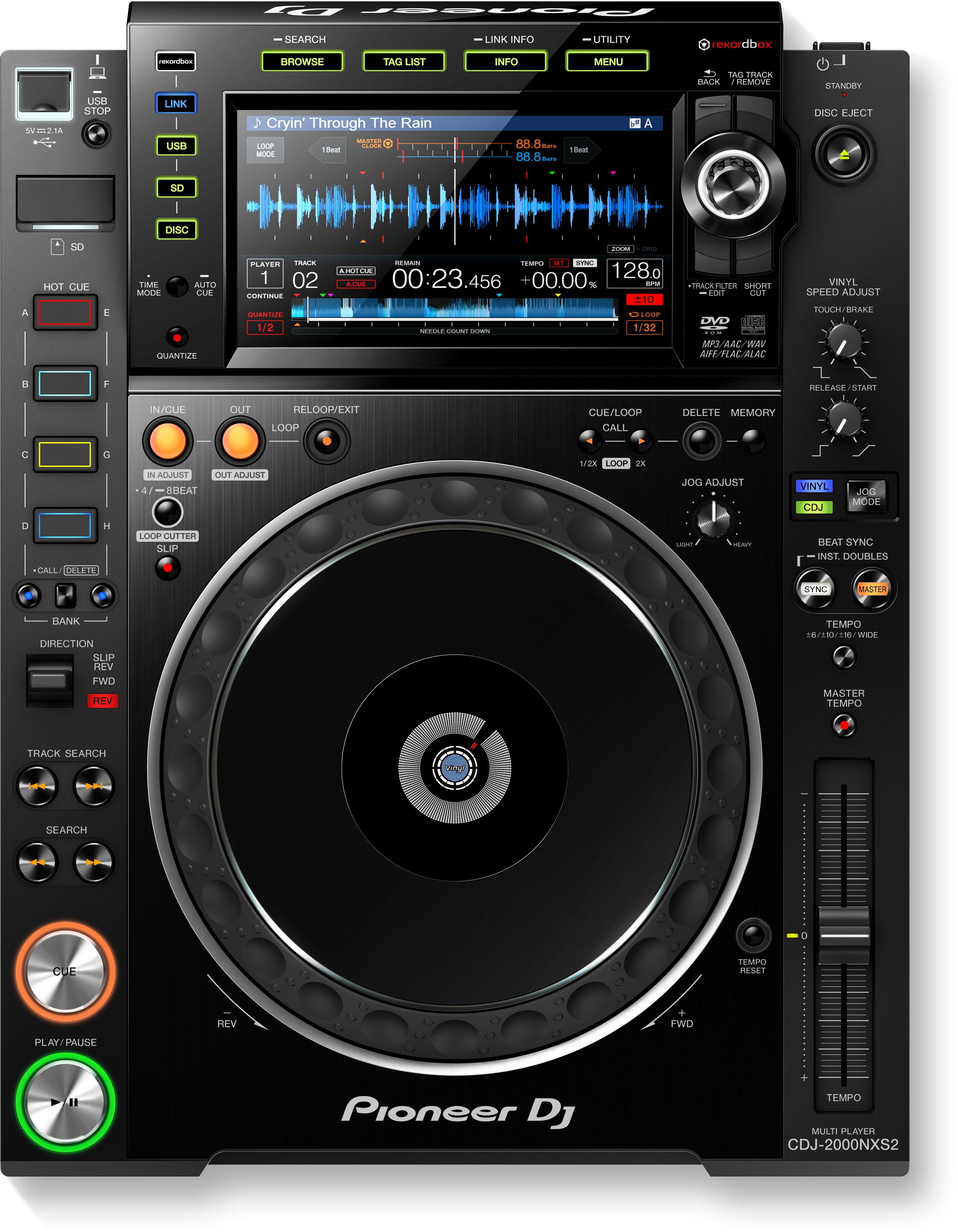 Pioneer CDJ2000NXS2DJ controller commonly known as the third generation player bar audio and video stage equipment new spot