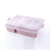 ộp cơm giữ nhiệt inox 304 Lúa mì rơm hộp cơm trưa hộp lưu trữ hộp bốn lưới tách lò vi sóng sinh viên hộp ăn trưa vuông Nhật Bản kín hộp - Hộp cơm điện sưởi ấm hộp cơm cắm điện hẹn giờ Hộp cơm điện sưởi ấm