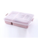 ộp cơm giữ nhiệt inox 304 Lúa mì rơm hộp cơm trưa hộp lưu trữ hộp bốn lưới tách lò vi sóng sinh viên hộp ăn trưa vuông Nhật Bản kín hộp - Hộp cơm điện sưởi ấm hộp cơm cắm điện hẹn giờ