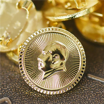 Mao main statue with golden statue Zhangzhang Mao Grandfather Mao Statue Badge Miniature golden 2 cm Like Zhang 0 35 gold