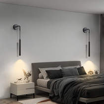 Headboard Wall Light Bedroom Strip Cylindrical Minimalist Modern Minimalist Led Nordic Design Sense Living Room Background Wall Wall Lamp