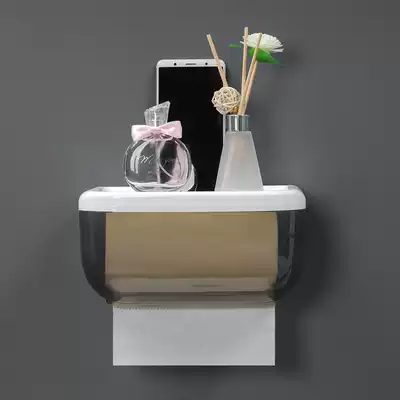 Punch-free cosmetic room waterproof tissue box toilet extraction type sanitary paper tube toilet paper toilet paper toilet paper toilet paper toilet paper rack