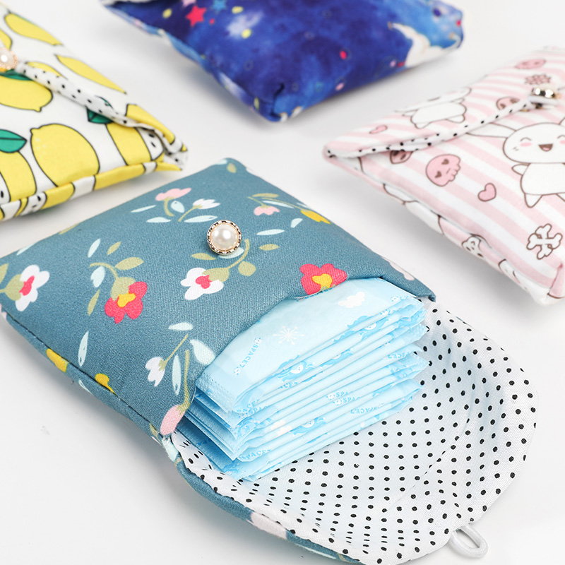 Aunt towel storage bag ins-packed sanitary napkin small bag portable bag storage bag cute portable girl monthly affairs