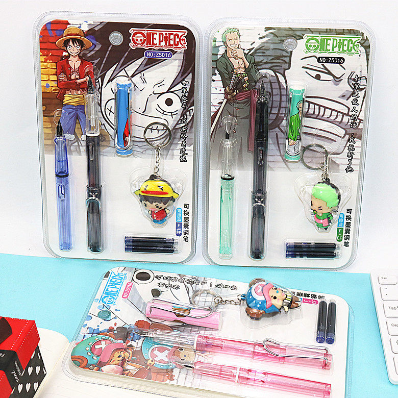 3rd grade positive Iridium gold exchange ink sac pen suit male and female child sea thief Wang use the training letter EF big tip elementary school pen