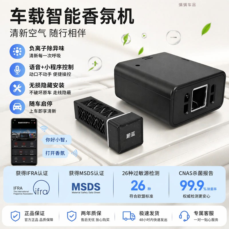 Car-Mounted Smart Fragrance System with Negative Ions for Aito, Tesla, Honda, Toyota, Byd, Geely, Volkswagen