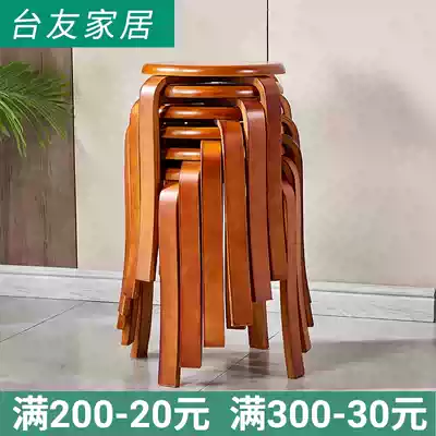 Solid Wood round stool Home Wooden Bench fashion creative small stool chair modern dining table stool adult round stool stool