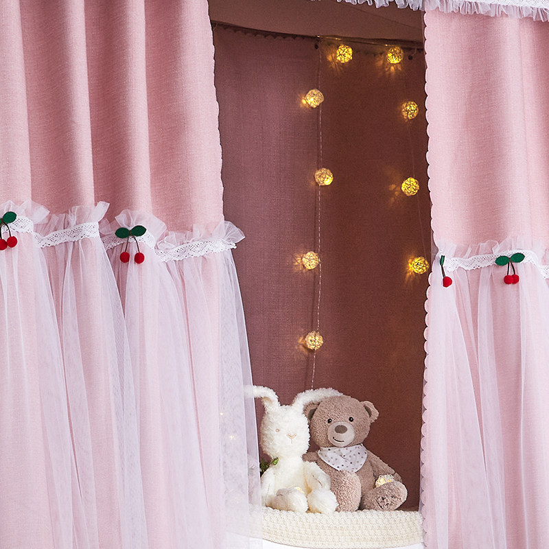 Cotton old student dorm strong shading bedcurtains up and down the girl fairy summer bedroom princess