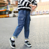 Neil Scarlett girls jeans 2020 new spring and autumn childrens clothing big boy western style casual pants spring trousers