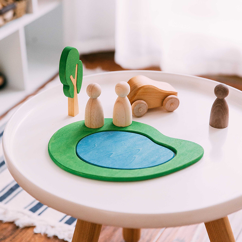 AVDAR TOYS Small Lake Building Blocks Puzzle Children Adult Building Blocks Toy Creative Home Swing wood working process