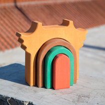 AVDARTOYS Chinese style Pavilion imported basswood toys assembled building blocks solid wood childrens educational toys