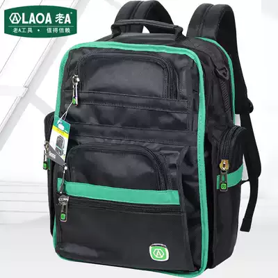 Old a shoulder kit multifunctional Oxford cloth computer backpack large capacity canvas thickened electrical bag printable