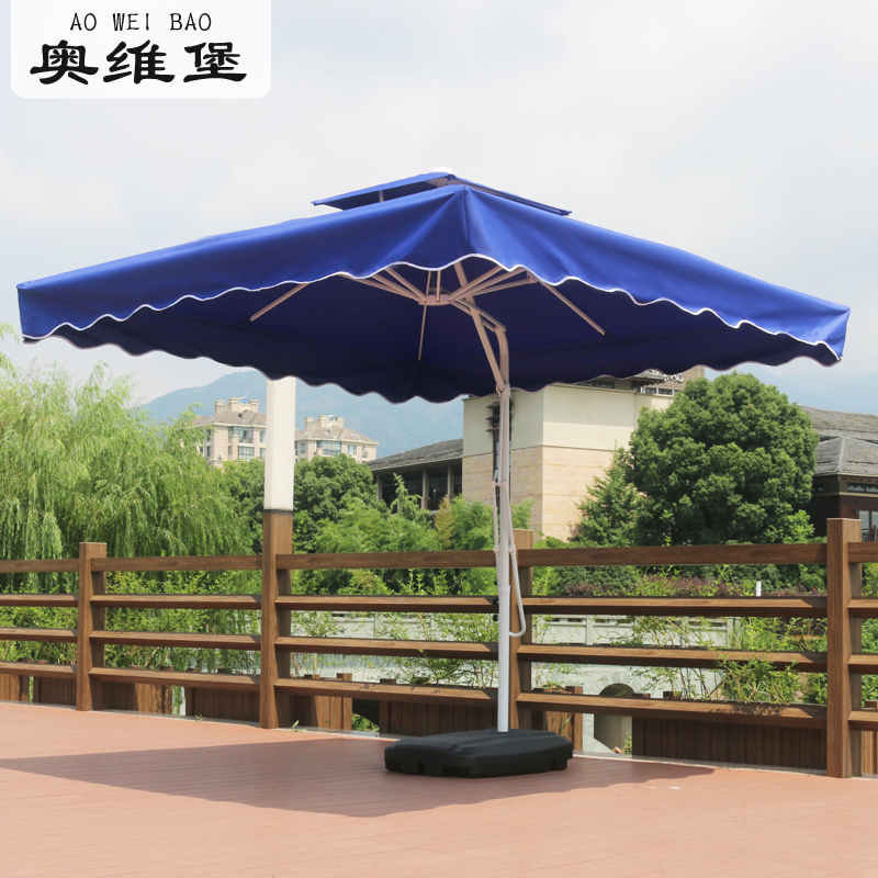 Outdoor Sunshade Umbrella, Courtyard Umbrella, Security Booth Umbrella, Large Sun Umbrella, Outdoor Stall Folding Advertising Umbrella, Square Umbrella