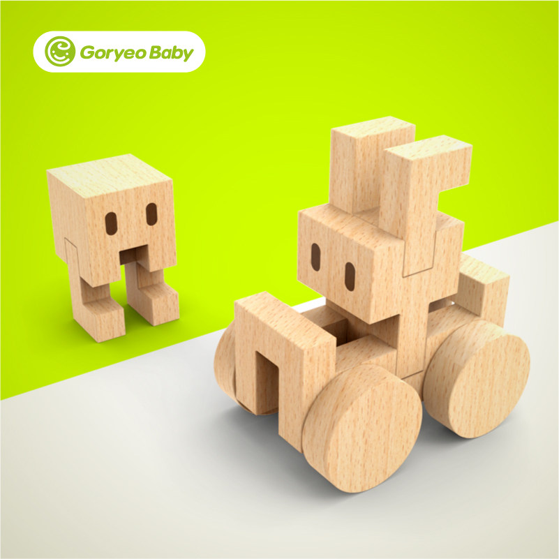 3-6 years old children two-year-old baby toy building blocks boy deformation puzzle fight early education outfit intelligence development wooden car